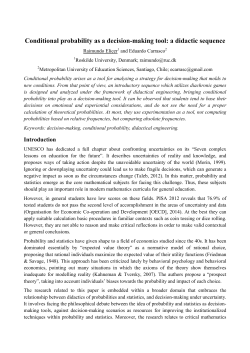 Conditional probability as a decision