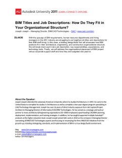 BIM Titles and Job Descriptions