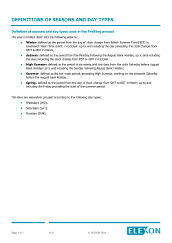 definitions of seasons and day types