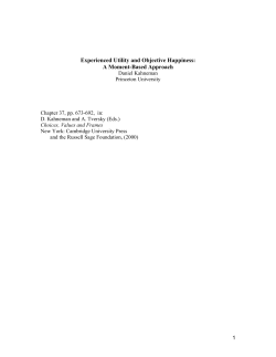 Experienced Utility and Objective Happiness: A