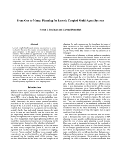 From One to Many: Planning for Loosely Coupled Multi