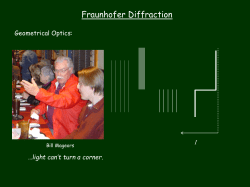 Fraunhofer Diffraction