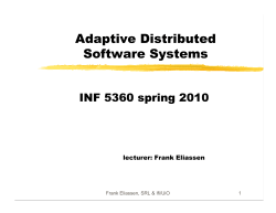 Adaptive Distributed Software Systems