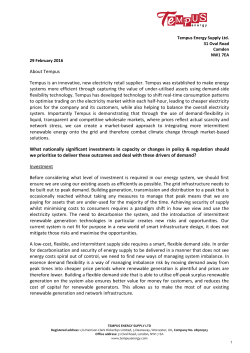 Tempus Energy Supply Ltd. 31 Oval Road Camden NW1 7EA 29