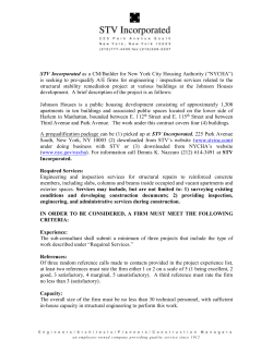 (&ldquo;NYCHA&rdquo;) is seeking to pre-qualify A/E firms for