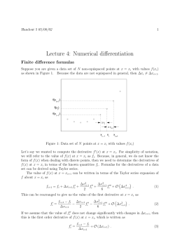 Lecture 4: Numerical differentiation
