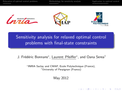 Sensitivity analysis for relaxed optimal control problems with final
