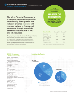 master of science in financial economics 10 6 6 3 2