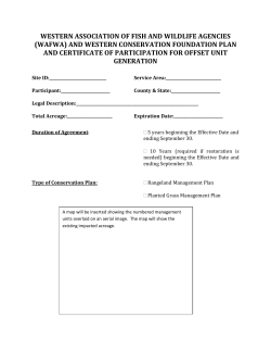 conservation plan - Western Association of Fish and Wildlife Agencies