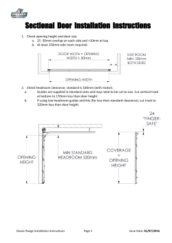 Sectional Door Installation Instructions