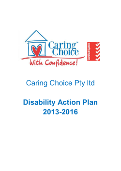 Caring Choice Pty Ltd Disability Action Plan