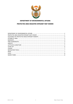 department of environmental affairs protected area register intranet