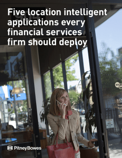 Five location intelligent applications every financial services firm