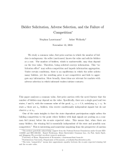Bidder Solicitation, Adverse Selection, and the