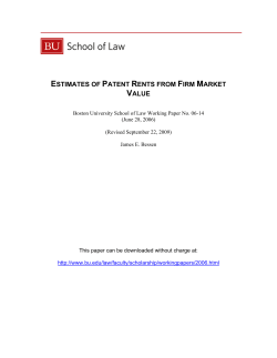 estimates of patent rents from firm market value