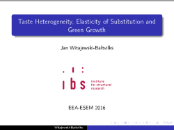 Taste Heterogeneity, Elasticity of Substitution and Green Growth