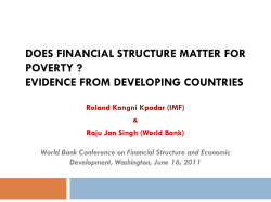 Does Financial Structure Matter for Poverty