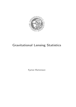 Gravitational Lensing Statistics