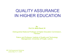 Quality Control Tools - University of the Punjab