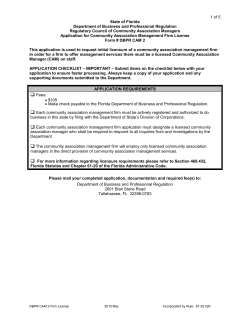 DBPR CAM 2 - Firm License