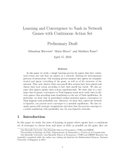 Learning and Convergence to Nash in Network Games with