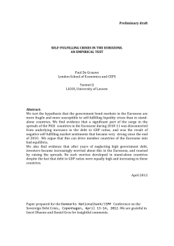 Self-fulfilling crises in the Eurozone. An empirical test