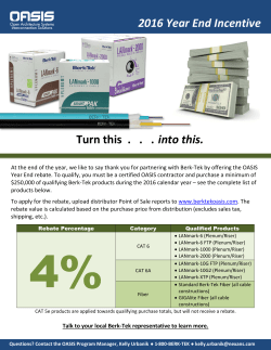 2016 Year End Incentive Turn this . . . into this. - Berk-Tek
