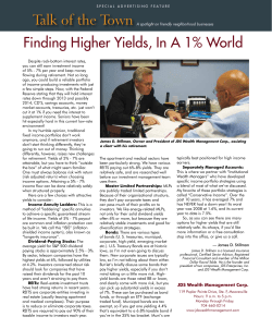 finding Higher Yields, in a 1% World