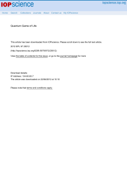 Quantum Game of Life