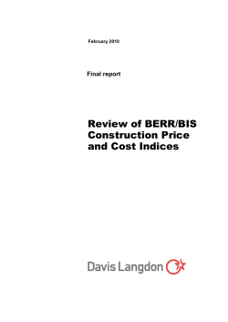 2 Review of Construction Price and Cost Indices