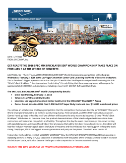 the 2016 spec mix bricklayer 500® world championship takes place