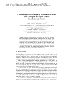 A formal approach to designing autonomous systems