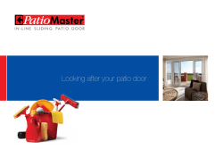 Looking after your patio door
