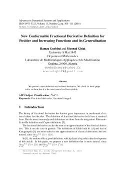 New Conformable Fractional Derivative Definition for Positive and