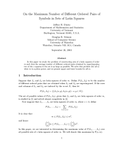 On the Maximum Number of Different Ordered Pairs of Symbols in