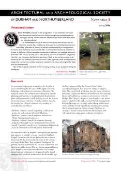 ARCHITECTURAL AND ARCHAEOLOGICAL SOCIETY OF