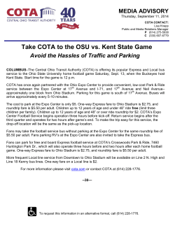 Take COTA to the OSU vs. Kent State Game