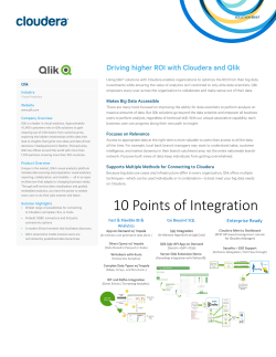 Driving higher ROI with Cloudera and Qlik