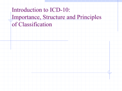 Introduction to ICD-10: Importance, Structure and Principles of