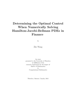 Determining the Optimal Control When Numerically Solving