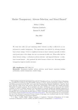 Adverse Selection and Moral Hazard in Online