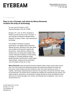 Easy is not a Concept, ​solo show by Nancy Nowacek, reclaims the