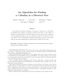 An Algorithm for Finding a k