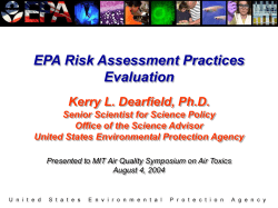 EPA Risk Assessment Practices Evaluation