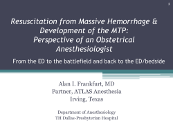 From the ED to the battlefield and back to the ED/bedside