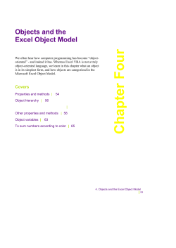 Objects and the Excel Object Model Chapter Four