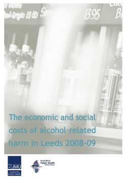 The economic and social costs of alcohol