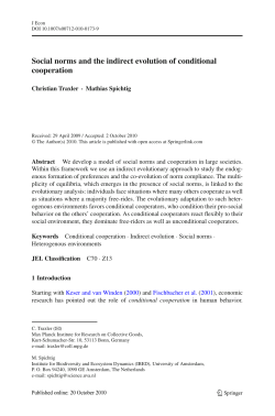 Social norms and the indirect evolution of conditional cooperation
