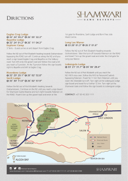 Directions - Shamwari Game Reserve