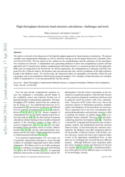 High-throughput electronic band structure calculations: challenges